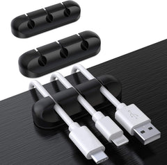 Cable Holder Clips, 3-Pack Cable Management Cord Organizer Clips Silicone Self Adhesive for Desktop USB Charging