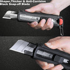 25mm Extra Heavy Duty Utility Knife with Double Lock Mechanism, Auto-Lock and Ratchet- Lock for Double Safety, SK2