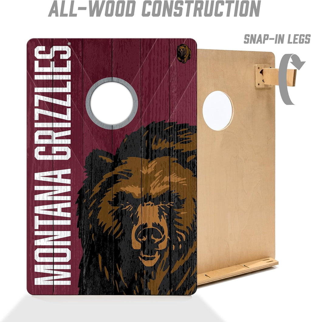 NCAA 2’ x 3’ Wood Cornhole Game with Logo Bags
