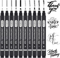 Calligraphy Pen, 10 Size Calligraphy Pens for Writing, Brush Pens Calligraphy Set for Beginners, Hand Lettering Pen