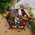4 Pieces Dice Tray Hexagon Dice Rolling Trays Folding Dices Holder