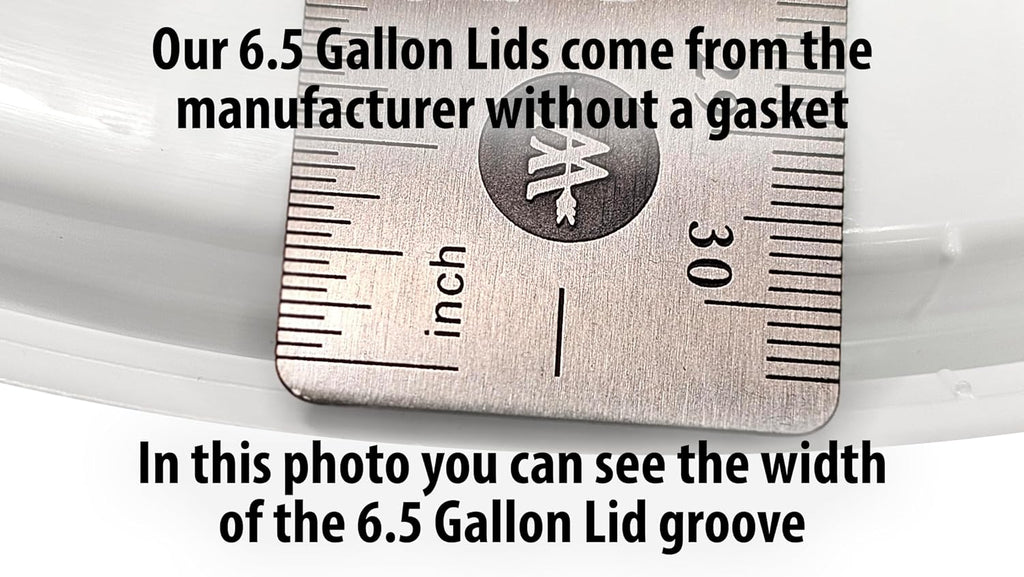 6.5 Gallon Plastic Drilled and Grommeted Lid Fits 6.5 Gallon Fermenters