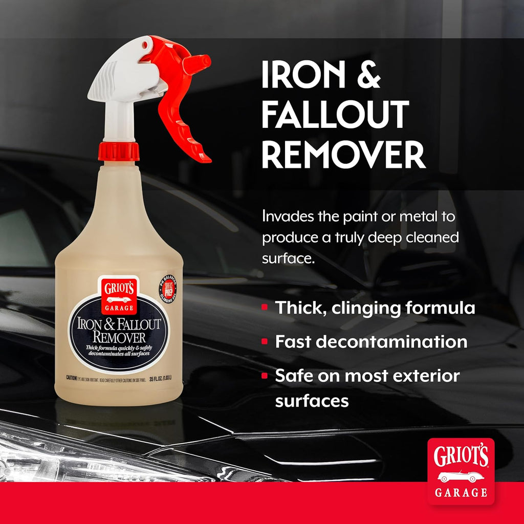 Iron and Fallout Remover for Car Detailing and Cleaning, Remove Rust, Embedded Debris and Fallout from Multiple
