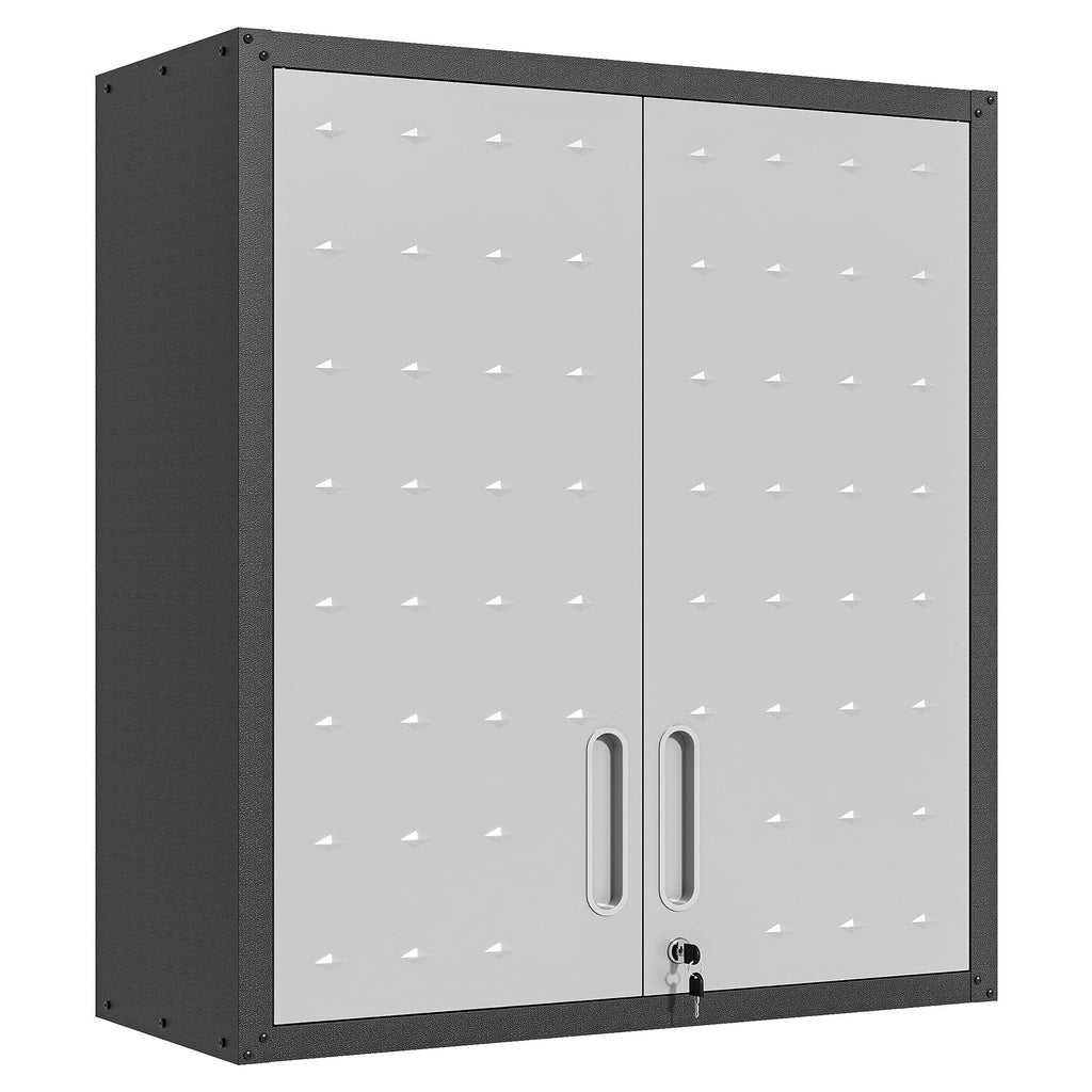 Wall Mounted Metal Storage Cabinet, Garage Hanging Tool Cabinet