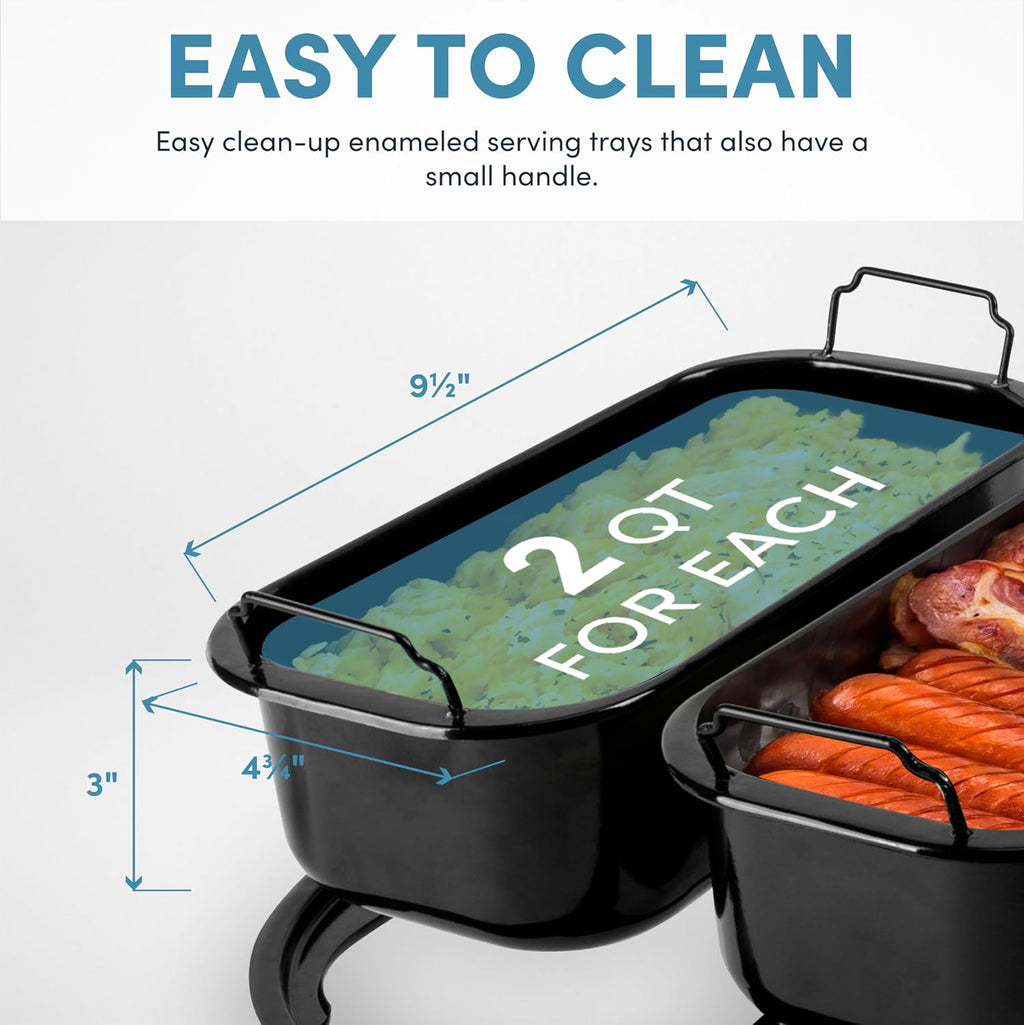 Triple Buffet Server Accessory for Aroma 18-Qt., 20-Qt., and 22-Qt. Roaster Ovens