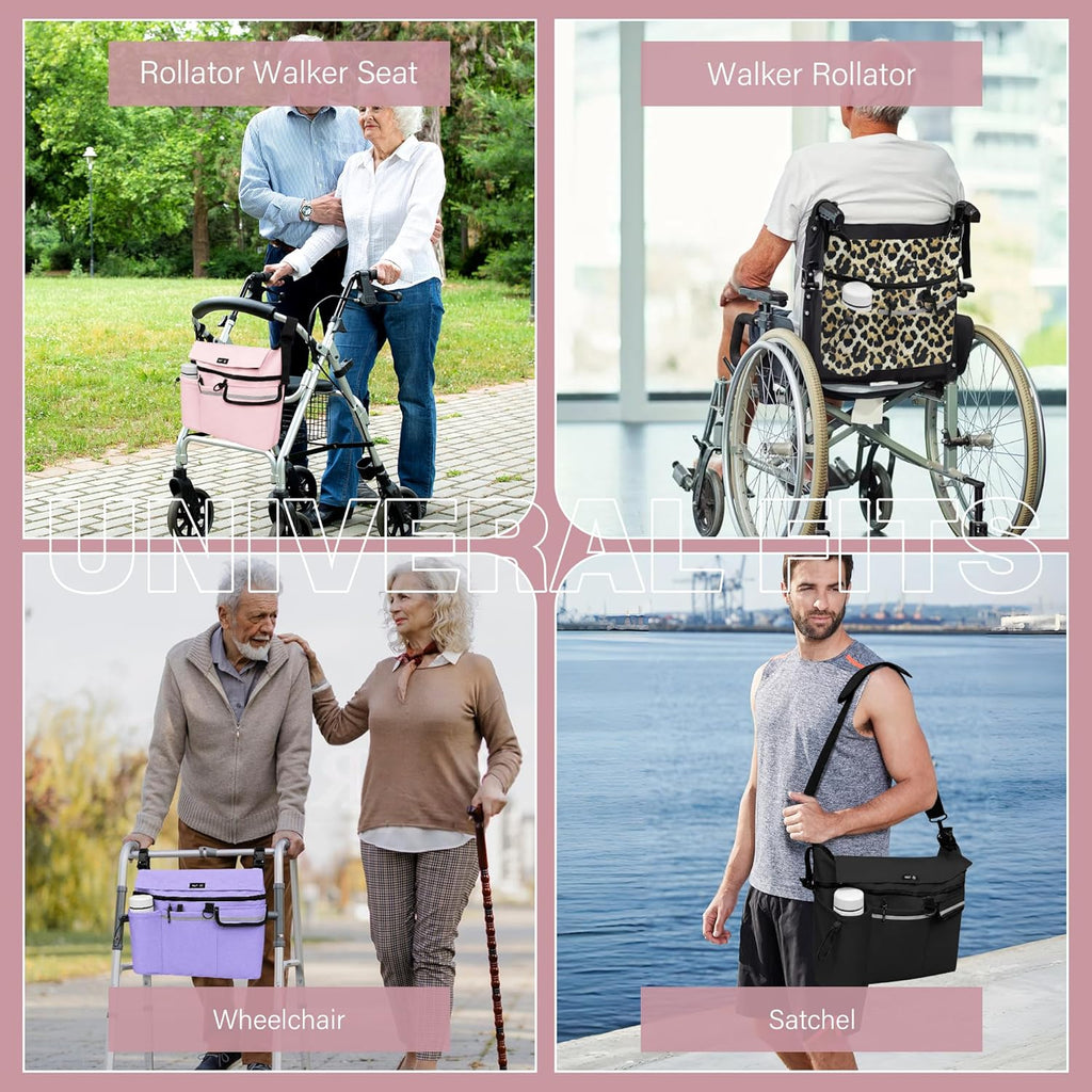 Wheelchair Bag - Wheelchair Backpack Waterproof, Scratch-Resistant, Double-Stitched, Wheelchair Accessories with