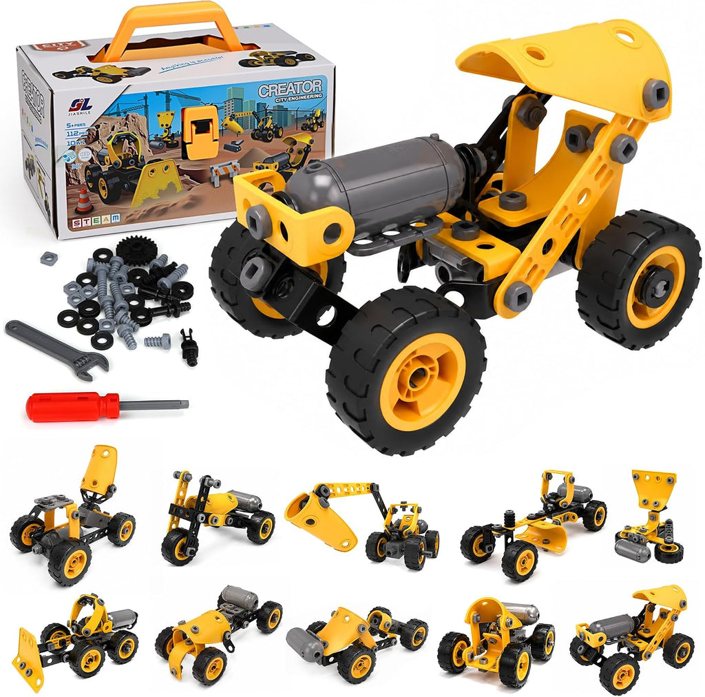 10-in-1 Motorized STEM Building Toys for Kids Ages 5+