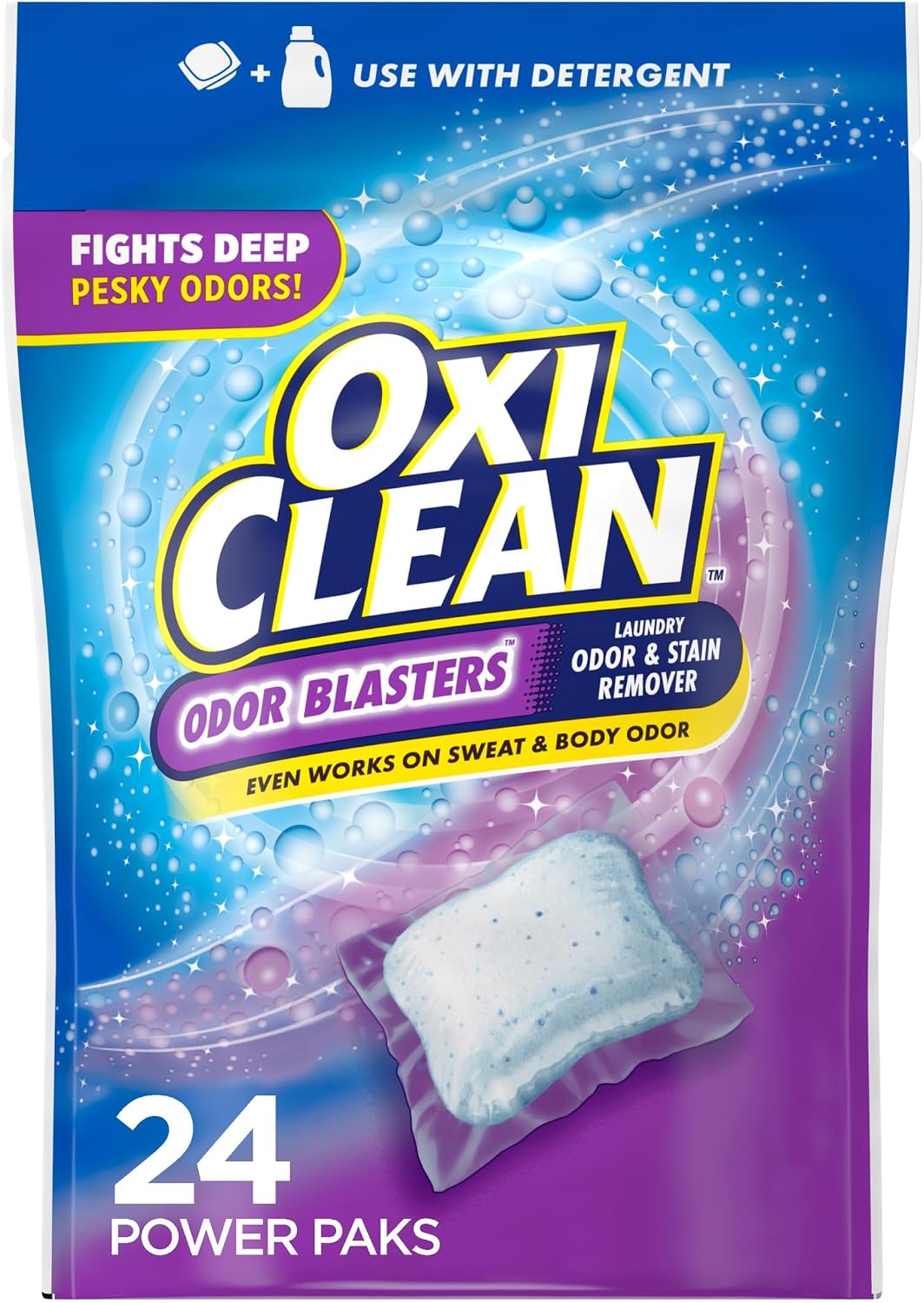 Odor Blasters Odor and Stain Remover Laundry Power Paks, 24 Ct