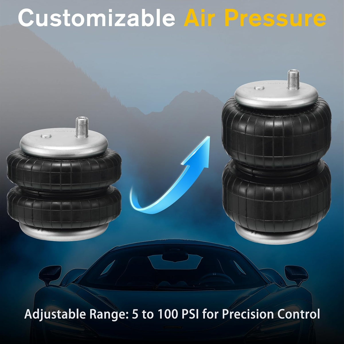 Rear Air Spring Bags Suspension Kit for Toyota Tacoma Prerunner