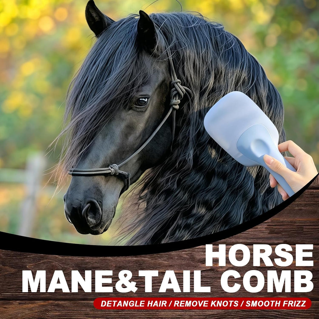 Blue Horse Mane&Tail Comb Horse Grooming Brush 8.62in/21.9cm