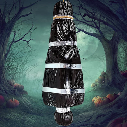 5ft Life-Size Hanging Corpse Body Prop, Scary Fake Corpse in Bag, Inflatable Hanging Dead Body, Indoor Outdoor