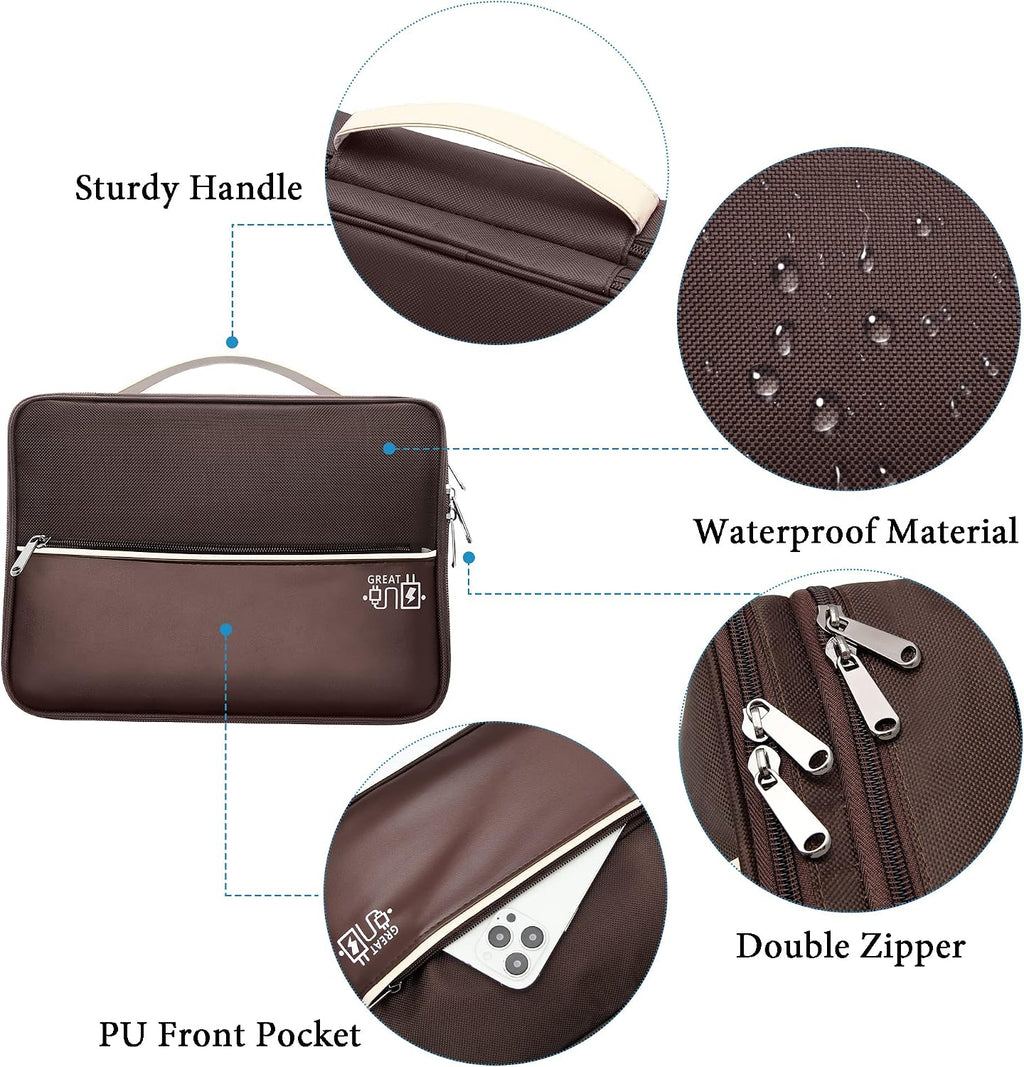 Electronics Travel Organizer, Double Layer Cable Organizer Bag Watreproof Electronics Accessories Storage Bag for
