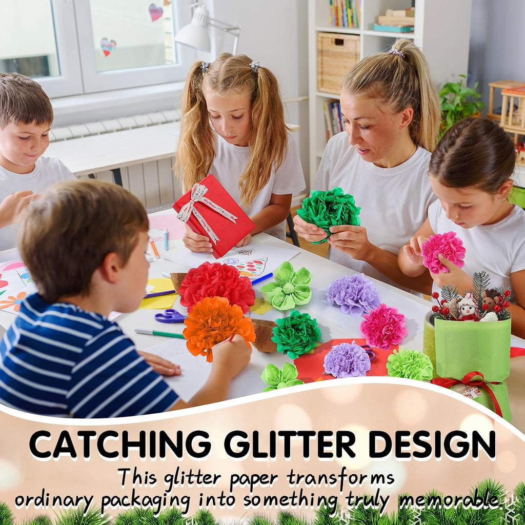 135 Sheets Glitter Tissue Paper for Gift Bags 20x14 Inch
