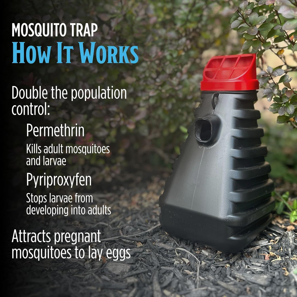Mosquito Trap and Outdoor Bug Killer for Outdoors, 2 Pack | Water-Activated Larvae Control for Home Backyard, Patio &