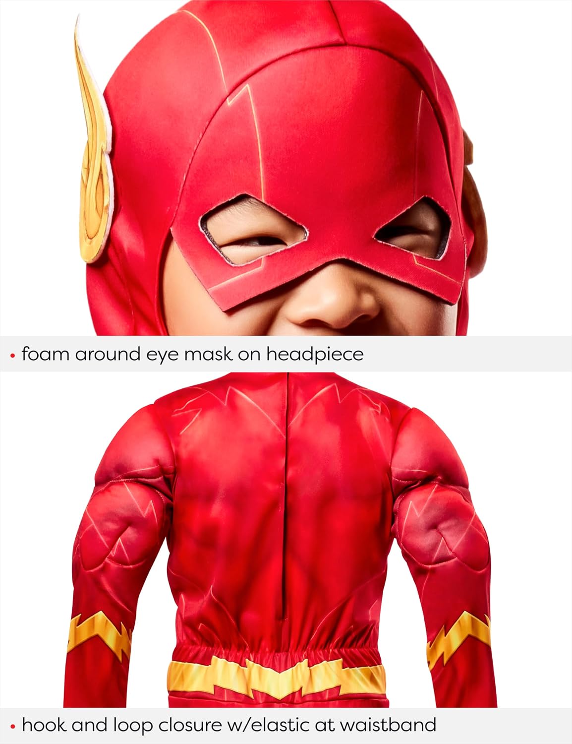DC Comics Superheroes: The Flash Costume for Kids, Boy's Costume