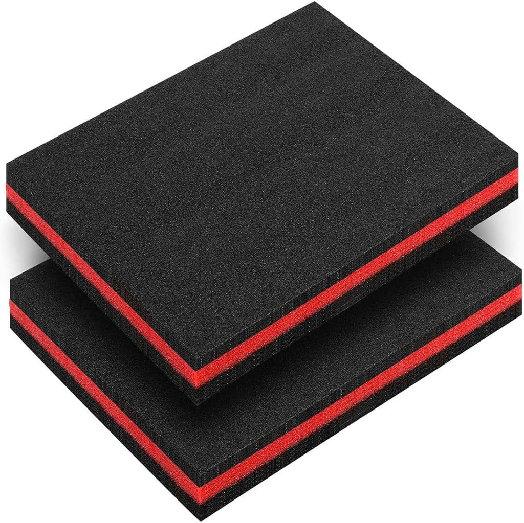 Tool Box Foam Inserts 2 Pack, 16 x 12 x 1 Inch, Foam Inserts for Cases, Easy to Cut Polyethylene Foam Sheets Foam