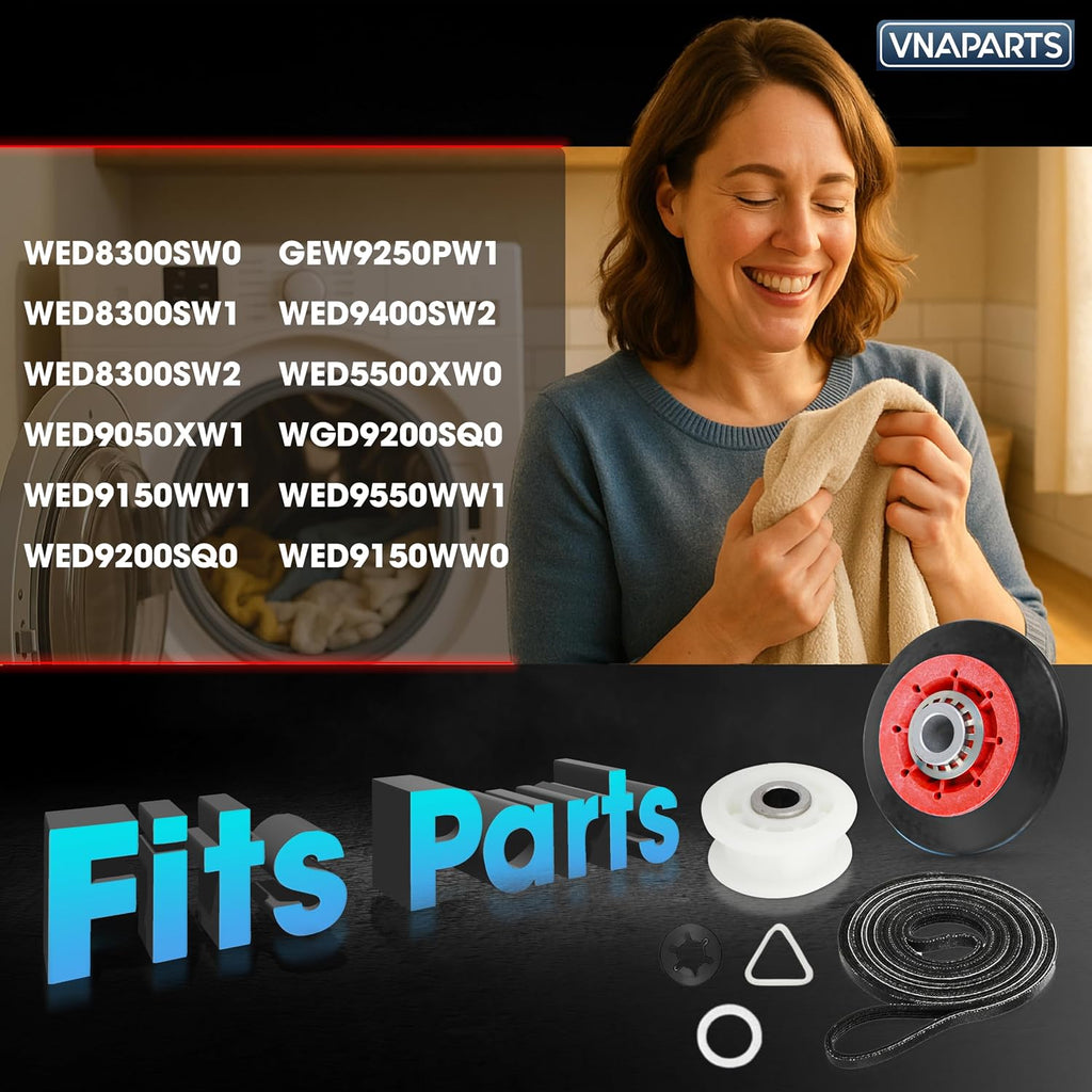 Dryer Repair Kit For Whirlpool WED8300SW0 WED8300SW1 WED8300SW2 WED9050XW1