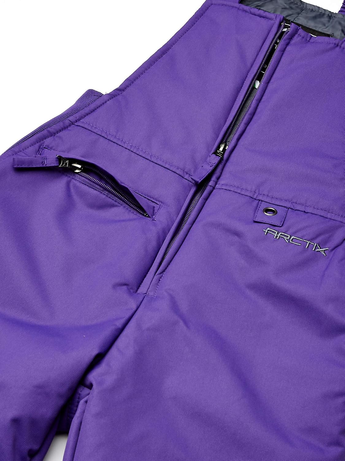 Kids Insulated Snow Bib Overalls, Purple, Medium Husky