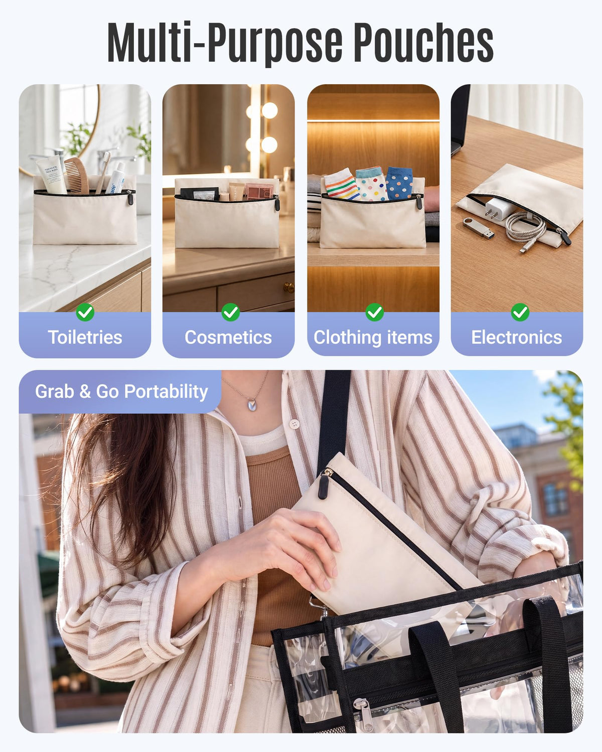 8 Set Packing Cubes for Travel, Cruise Ship Travel Essentials