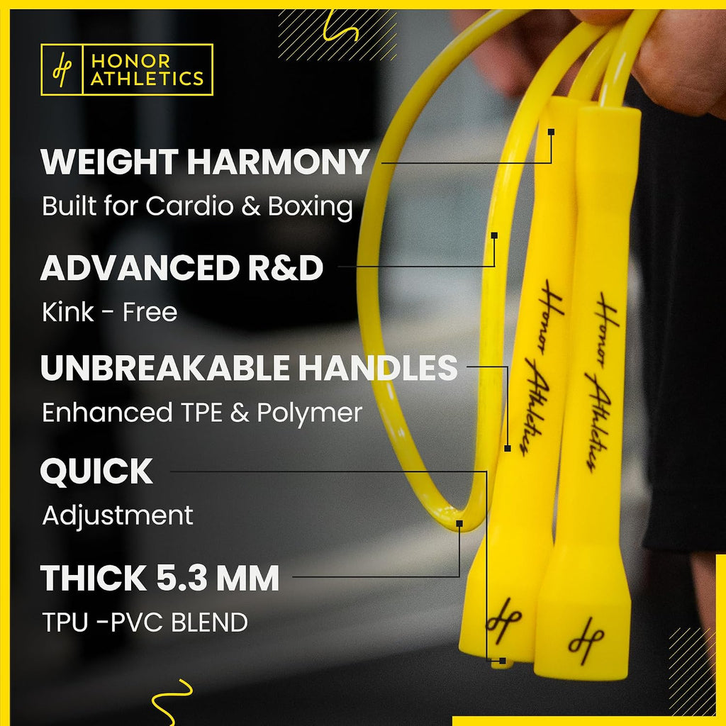 Pro Boxing Rope 3.0 | 5.3mm Jump Rope Indoor/Outdoor Adjustable For Boxing | Ultra-Durable, Non-Kinking TPU-PVC