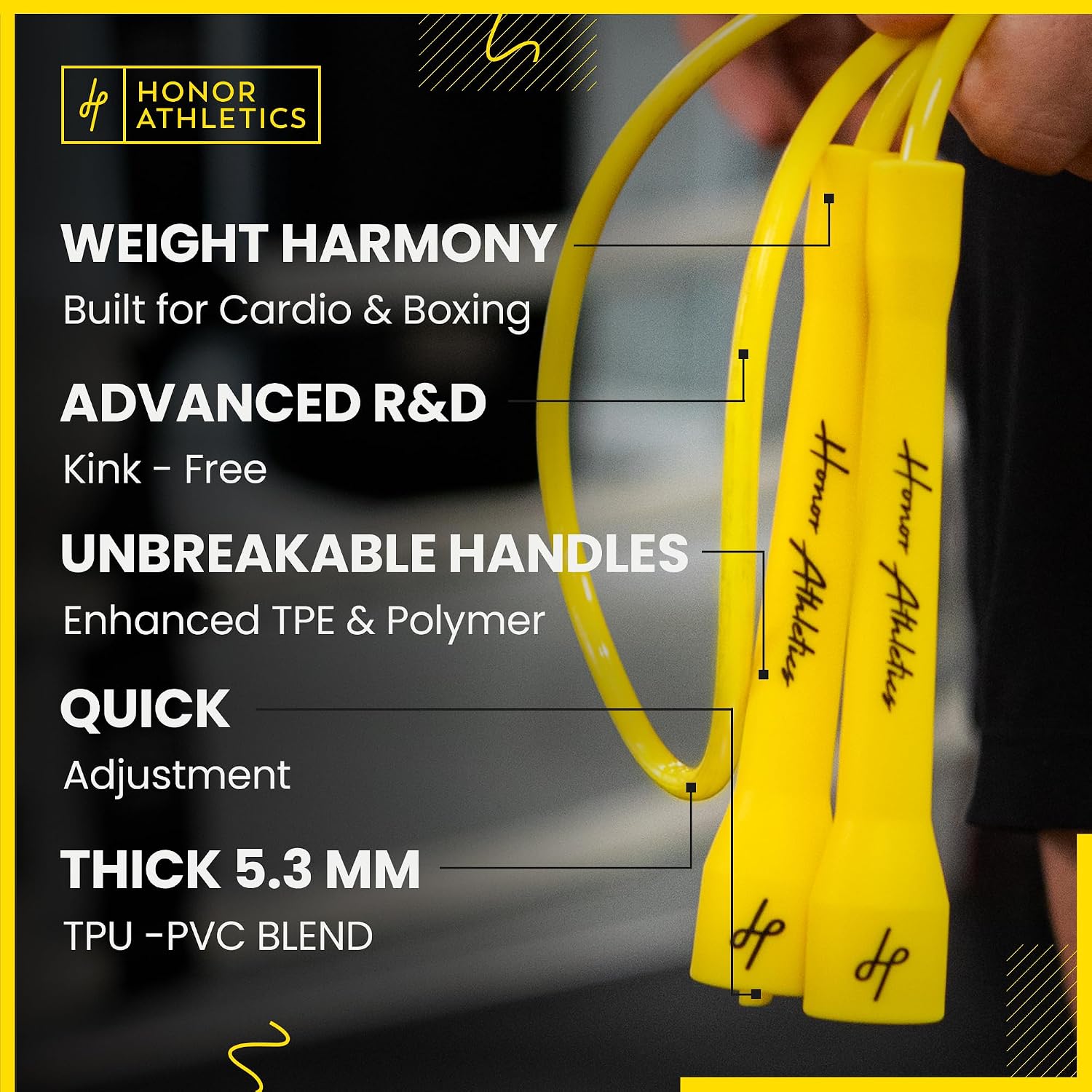 Pro Boxing Rope 3.0 | 5.3mm Jump Rope Indoor/Outdoor Adjustable For Boxing | Ultra-Durable, Non-Kinking TPU-PVC