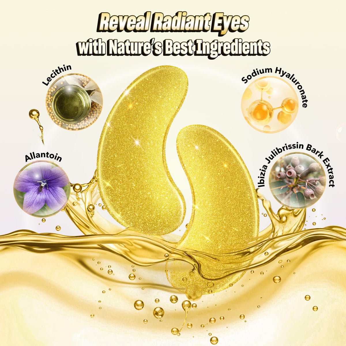 12 Pcs 24K Gold Under Eye Patches - Eye Masks
