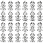 25 Sets 3/8-16 x 1 Carriage Bolts and Nuts Kit,Silver