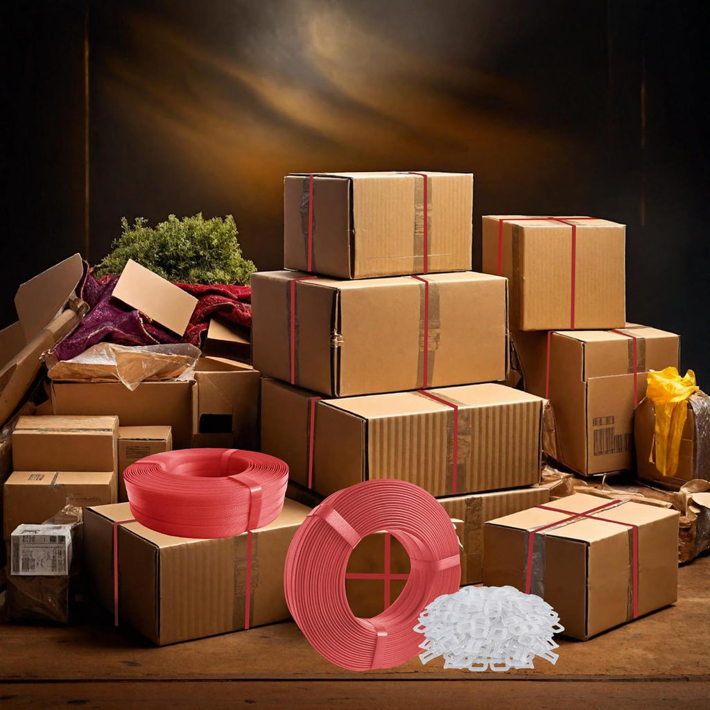 Plastic Packaging Banding Strapping Kit, Red