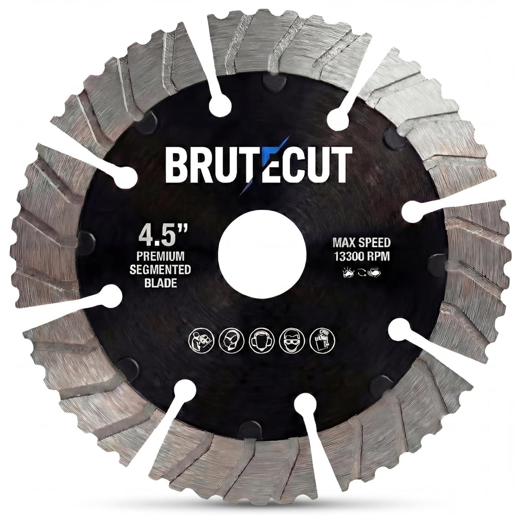 4.5" Diamond Blade for Concrete, Brick & Masonry | Wet/Dry | Fits 4.5 inch Angle Grinders | Concrete Cutting Disc |