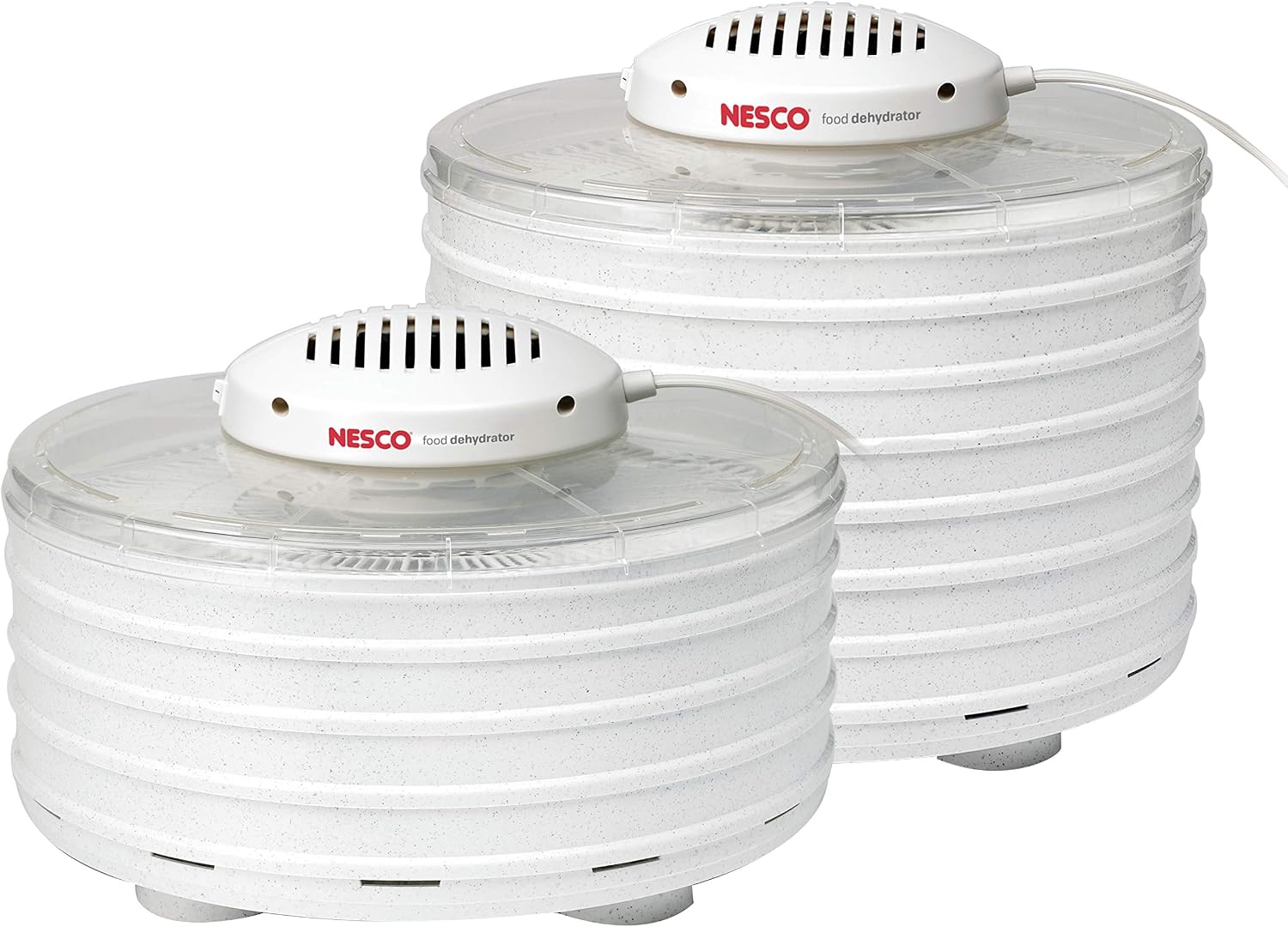 FD-37 Food Dehydrator, For Snacks, Fruit, Beef Jerky,White/Clear, 4 Trays