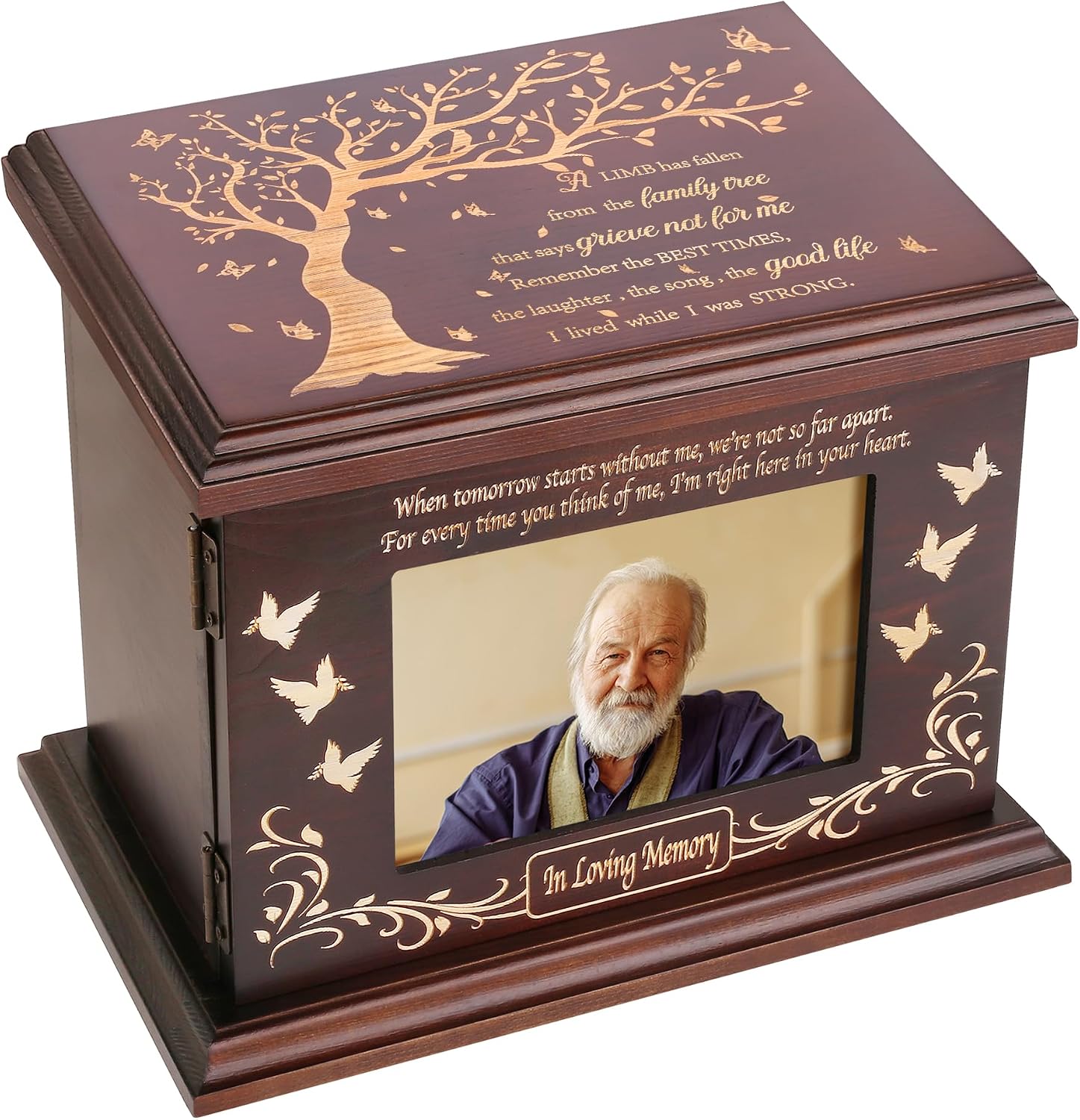 Cremation Urns for Human Ashes Male Female with Photo Frame