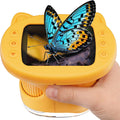 1000X Digital Microscope for Kids Handheld, 4K 2.4" IPS Screen Portable Mini Pocket Microscope 2MP Camera, STEM