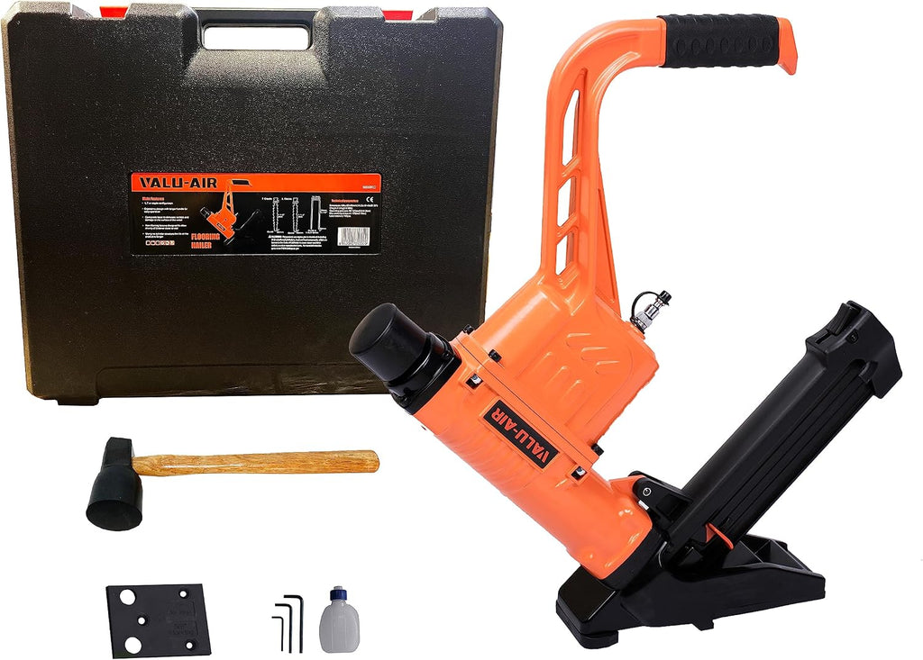 9800RC 3-in-1 Flooring Cleat Nailer and Stapler for 16-Gauge T & L Cleats and 15.5-Gauge Flooring Staples from 1-1/2”