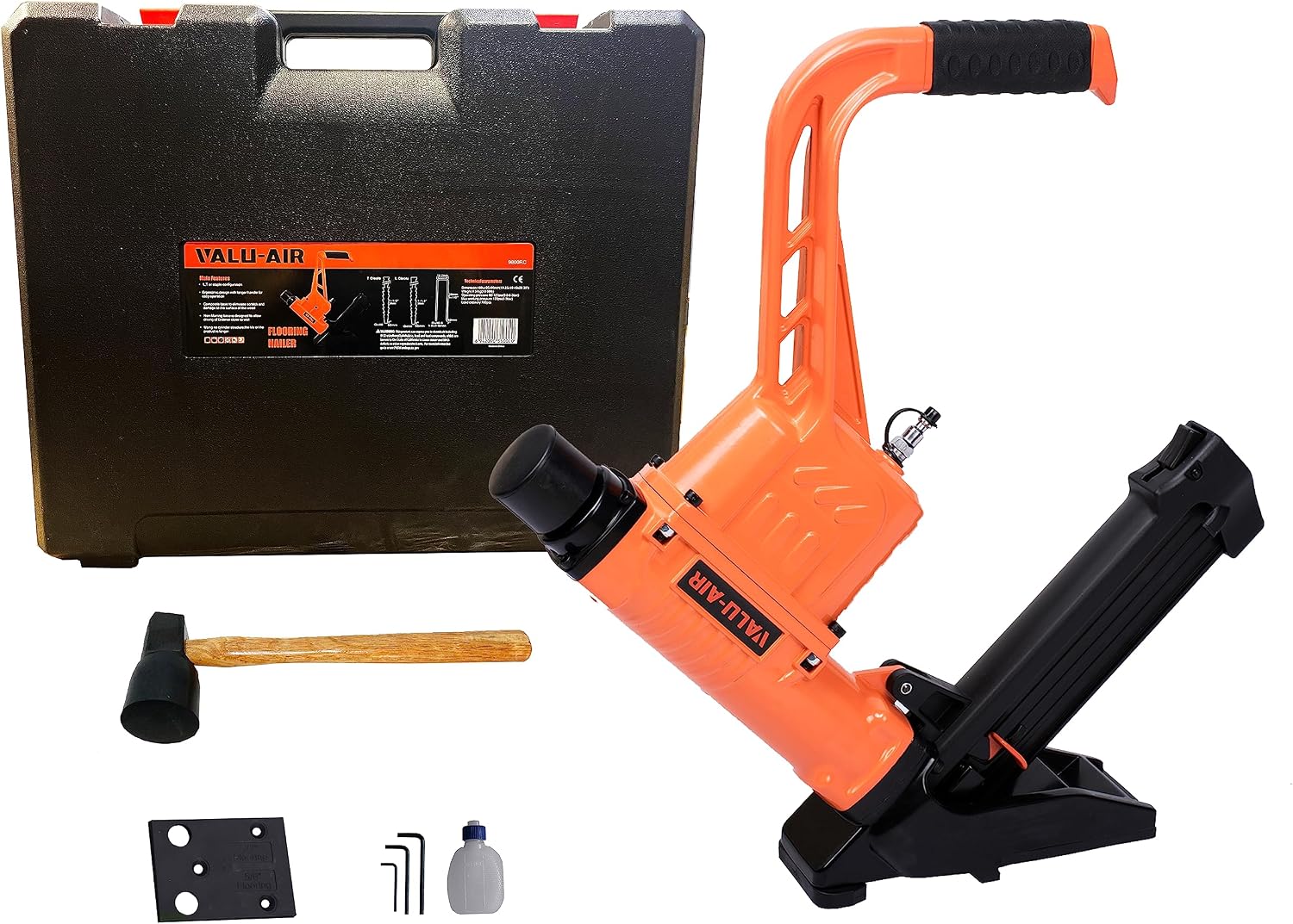 9800RC 3-in-1 Flooring Cleat Nailer and Stapler for 16-Gauge T & L Cleats and 15.5-Gauge Flooring Staples from 1-1/2”