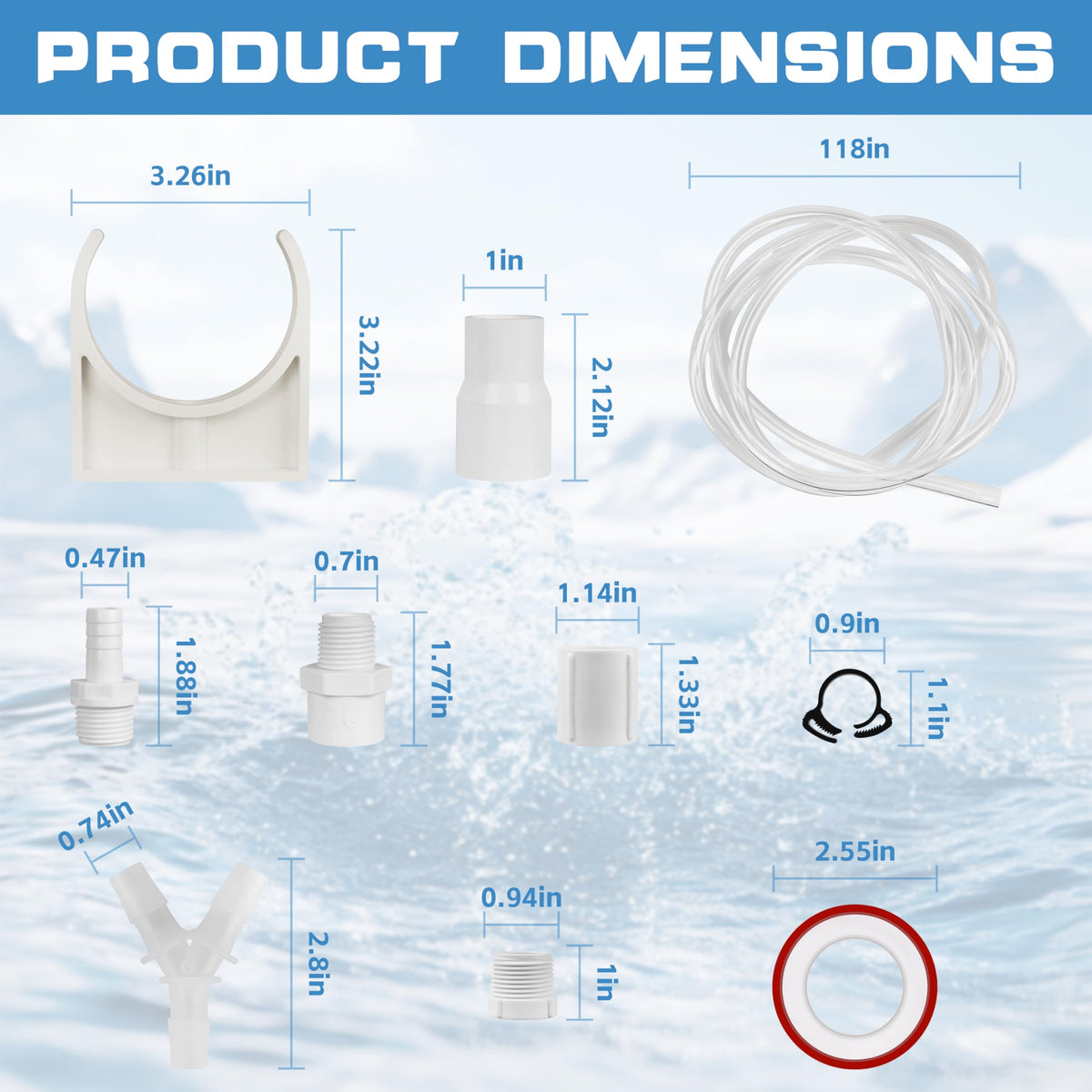 Condensate Nuetralizer Kit for Rinnai 804000074 Compatible with High-Efficiency Condensing Boilers and Tankless Heaters