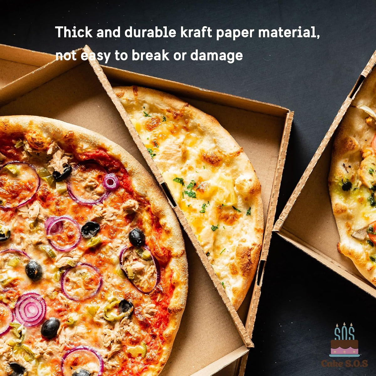 12" x 12" x 1.75" Kraft Corrugated Cardboard Pizza Boxes (Pack of 12)