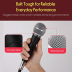 Professional Dynamic Vocal Microphone - Moving Coil Dynamic Cardioid Unidirectional Handheld Microphone with ON/OFF