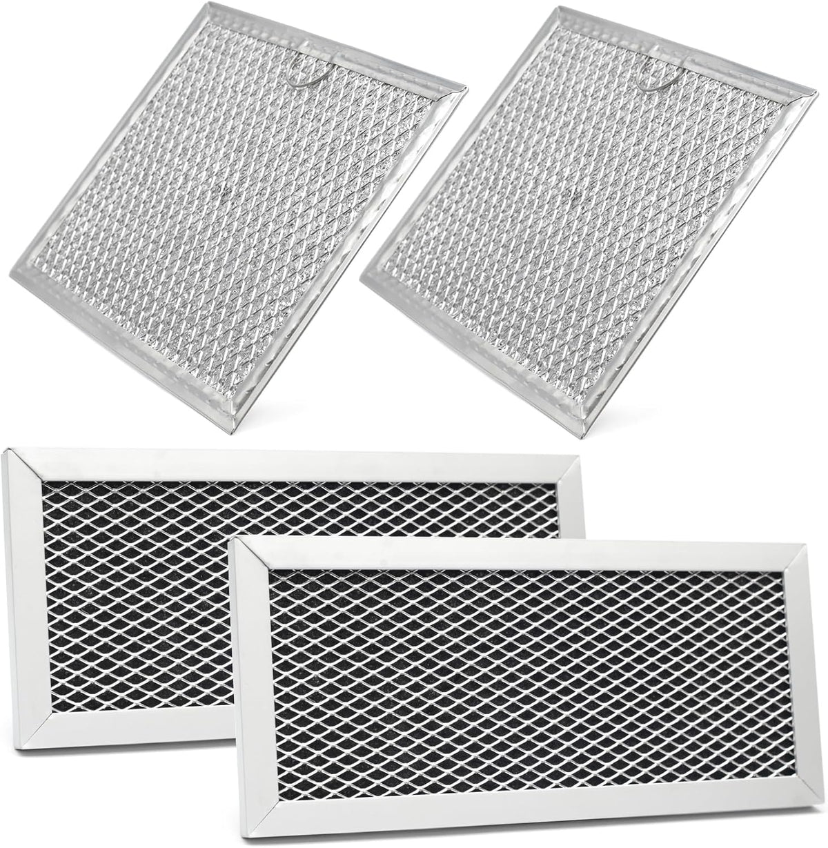 Microwave Oven Charcoal and Grease Filter Kit Replacement for Samsung Model ME19R7041FS/AA ME19R7041FT/AA ME19R7041FB ME19R7041FB/AA ME19R7041FS 4 Pack