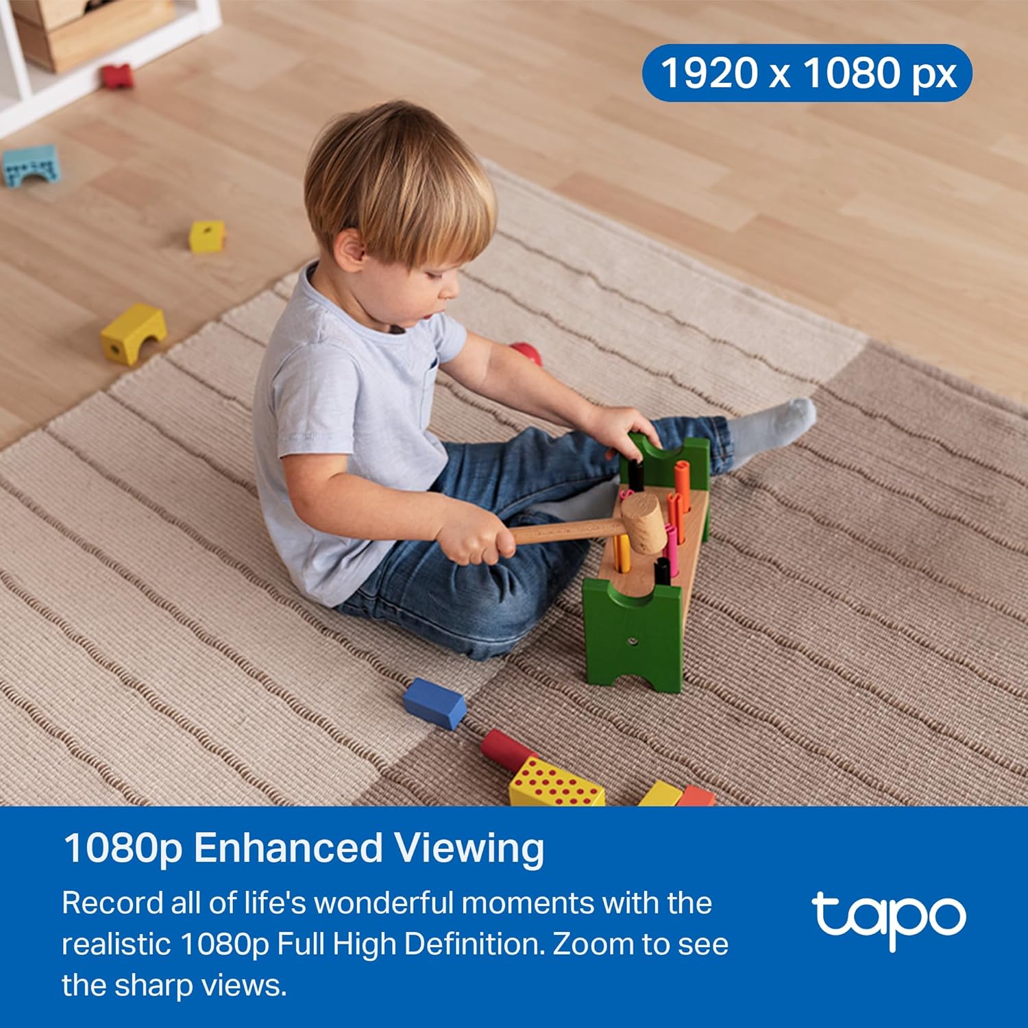 1080p Pan/Tilt Security Camera for Baby Monitor, Pet Camera, C201 | Motion Detection, 2-Way Audio, Night Vision