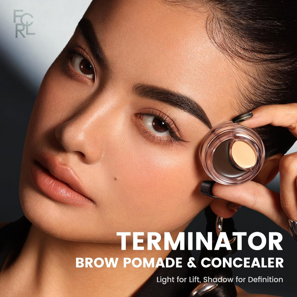 2-in-1 Eyebrow Pomade & Concealer - Shaping & Brightening, Ash