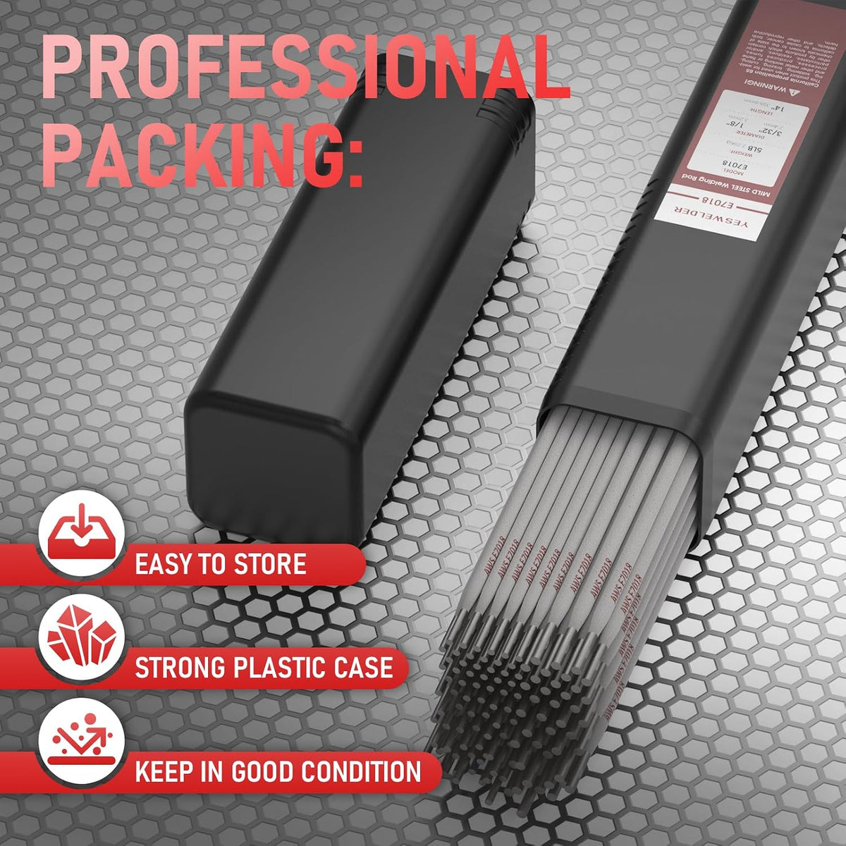 E7018 3/32" 2.5lb +1/8" 2.5lb Welding Rods Stick Electrodes | Carbon Steel Specification
