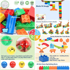 130 Pcs Starter Marble Run Set, Beginner STEM Building Toy