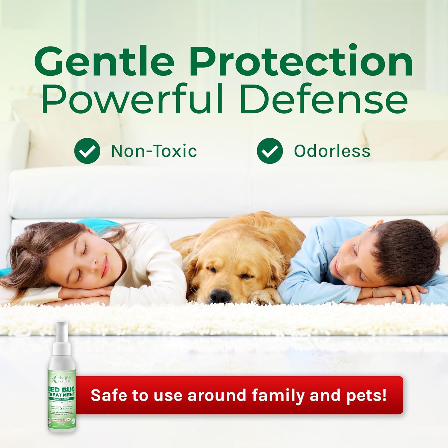 Bed Bug Lice & Mite Travel Killer Spray TSA Approved 3 oz | Child & Pet Friendly | Immediate Results | Hotels