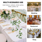 6 Pack White Table Cloth 90x156 Inch for 8 Feet Rectangle Tables