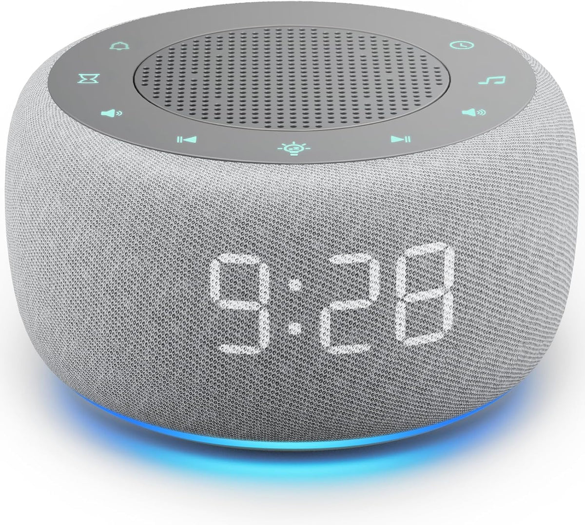 Alarm Clock with Sound Machine for Bedrooms – 2-in-1 White Noise Machine for Sleep, Gentle Wake-Up with Soft Alarm