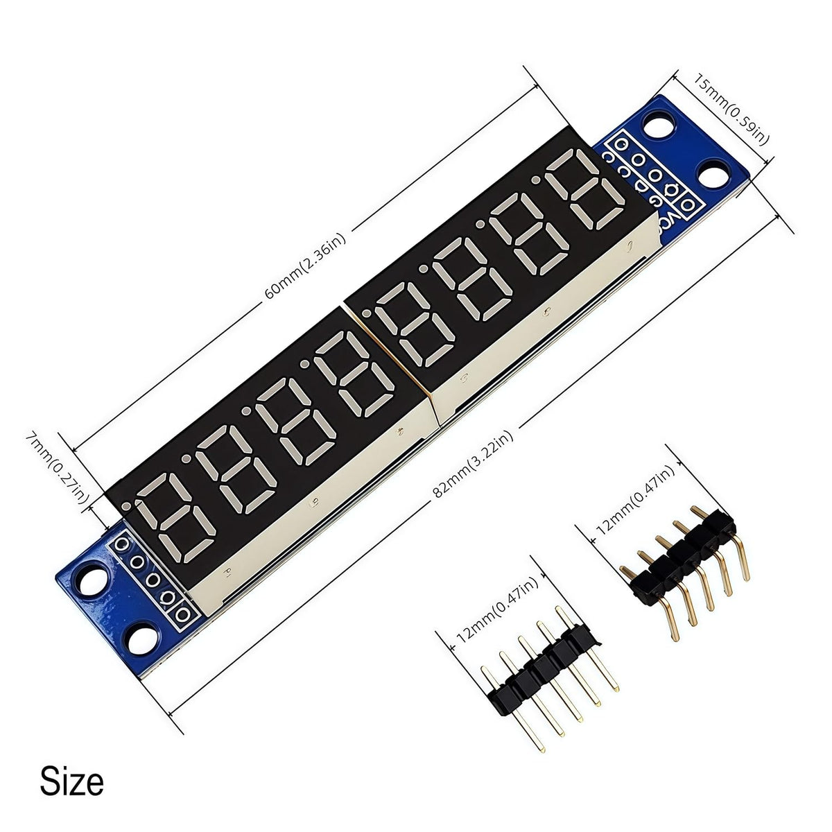 4PCS MAX7219 8-Digit 7-Segment Digital 0.36in 8 Bits Red LED Display Tube Module Compatible with Arduino 51/AVR/STM32