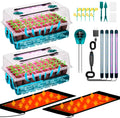 Self-Watering Seed Starter Tray with Grow Light and Heat Mat, 80-Cell Plant Starter Trays Seed Starter Kit, Seed