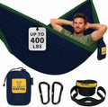 Camping Hammock – up to 500lbs Portable Hammock with Tree Straps - Travel, Backpacking, Hiking, Outdoors Camping Gear