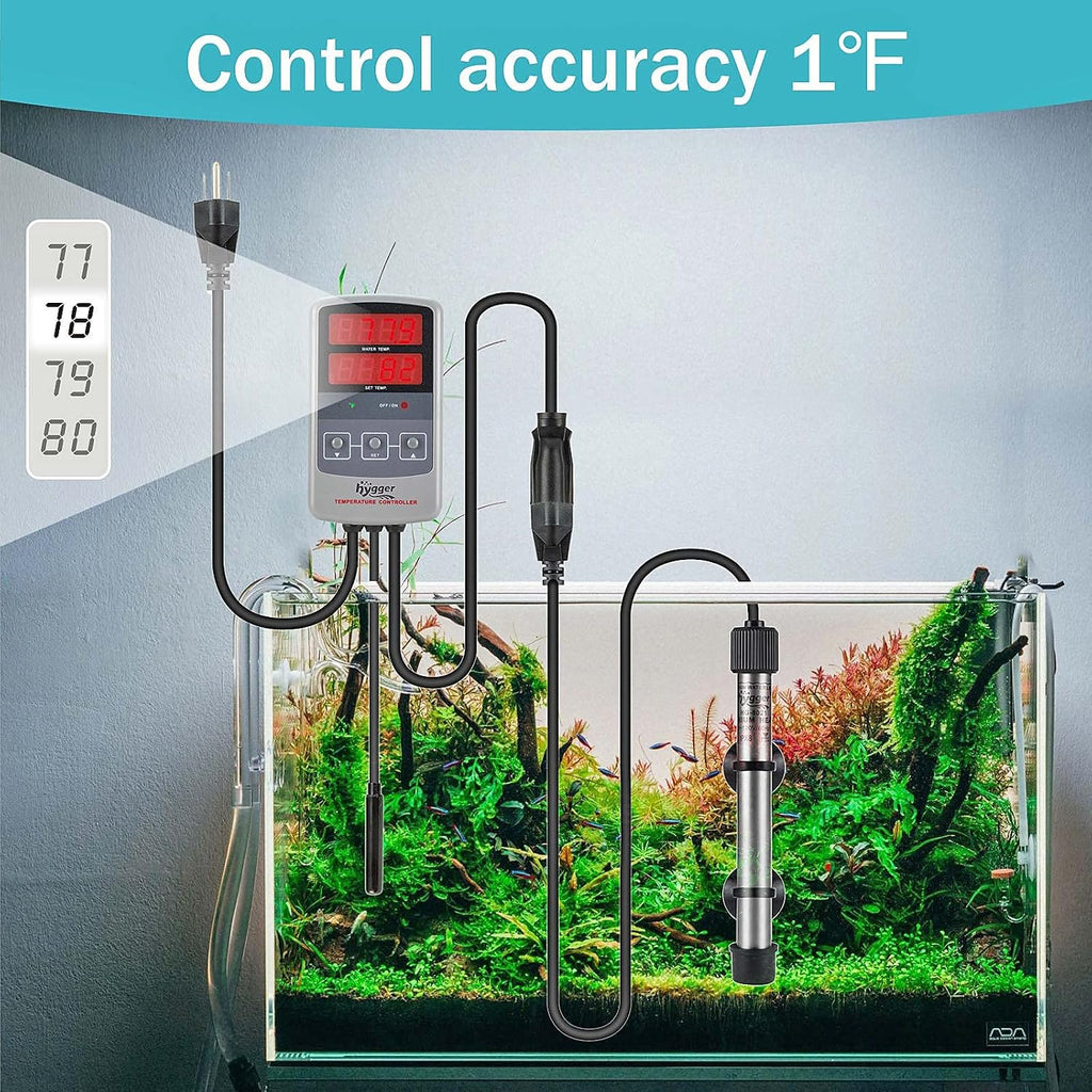 802 Aquarium Titanium Heater Rod Fish Tank Heating Element Replacement Heater Tube (Controller Excluded) 200W