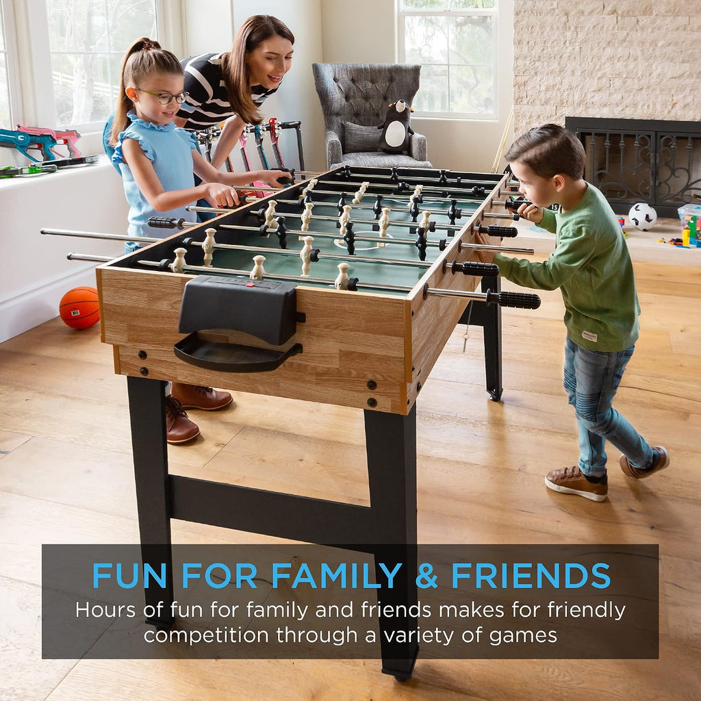 2x4ft Combo Game Table Set for Home, Game Room, Friends & Family w/Hockey, Foosball, Pool, Shuffleboard, Ping Pong
